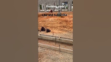 Forming curb! #trendingshorts #trending #viral #shorts #concrete #construction #concretemachinery