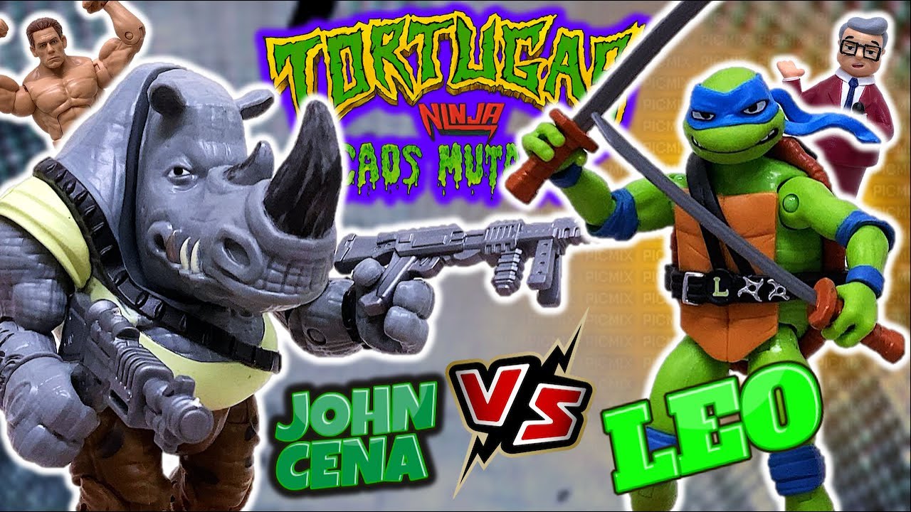 Tortugas Ninja: Caos Mutante - LEONARDO vs ROCKSTEADY  Figuras Colección  Playmates (2023) TOY SHOTS 