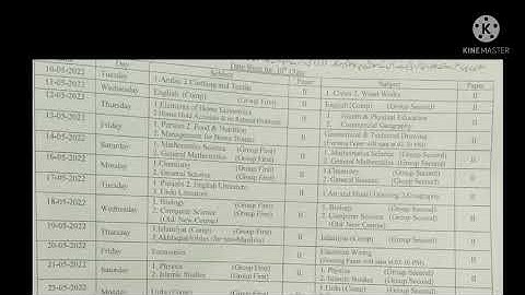 DG Khan Board 10th class group 1 and group 2 datesheet 2022
