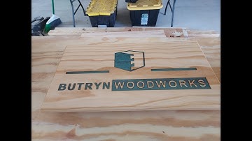 Epoxy filled CNC carved sign - full build