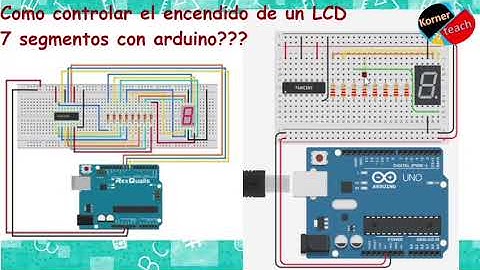 Simulación display 7 segmentos con tinkercad