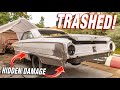 My Galaxie is FULL OF RUST and HIDDEN BODY DAMAGE! *New Floor Pans and Rust Repair*