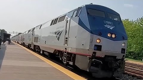 Amtrak 6 California Zephyr Stops In Naperville IL