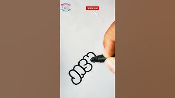 #shorts/HOW TO DRAW "Jasmin" IN BUBBLE LETTERS
