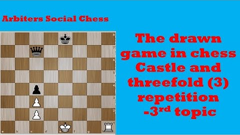 3) The drawn game in chess - Castle and threefold repetition - 3rd topic.