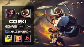 Corki vs Draven ADC - EUW Challenger - Patch 14.10 Season 14