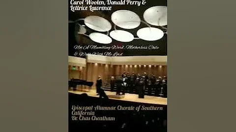 Negro Spiritual Medley featuring: Carol Wooten,  D...