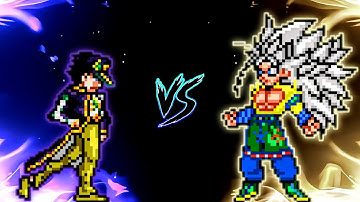 Jotaro Part 6 V2 (New) VS Goku Mystic 5 in Jump Force Mugen