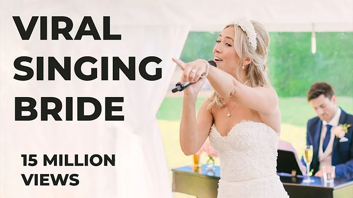 Bride and groom SING epic thank you song to weddin...