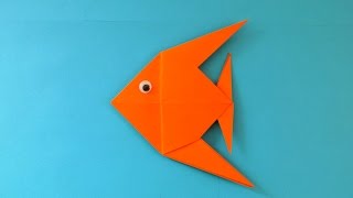 Оригами рыбка - Как сделать рыбку из бумаги. Origami fish Оригами рыбка - Как сделать рыбку из бумаги. Origami fish