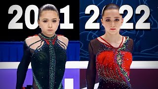 Kamila Valieva PERFECT programs Russian Nationals 2021 vs 2022 side by side 