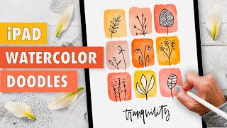 iPad Watercolor Doodles Procreate Tutorial - super relaxing!