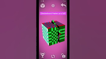 Checkerboard Pattern on a 9x9 with +50 Hue Effect 🔲 #virtualcube #shorts
