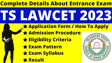 TS LAWCET 2023 Full Details: Notification, Dates, Application, Syllabus, Pattern, Eligibility