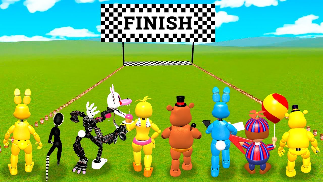 ¿Quién es el MÁS RAPIDO de Five Nights At Freddy's 2? - Garry's Mod