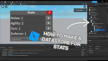 HOW TO MAKE A DATASTORE FOR YOUR STATS IN ROBLOX STUDIO