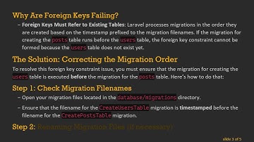 Fixing Foreign Key Constraint Issues in Laravel 8 Migrations