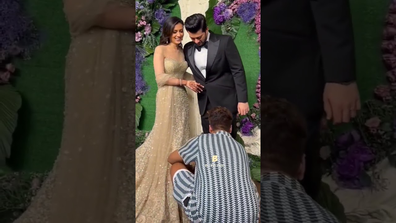 Newlyweds Karan Deol And Drisha Posed For The Paparazzi As They Arrived For Their Reception..