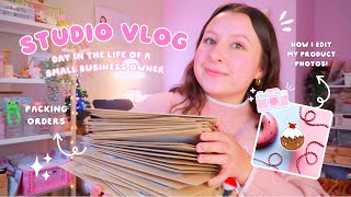 STUDIO VLOG ✿ packing orders & how I take and edit product photos for my small business!