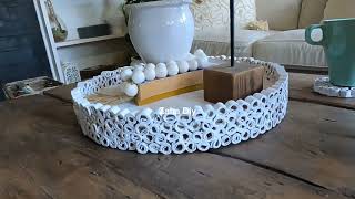 LOOK WHAT I MADE WITH TOILET PAPER ROLLS AND PAINT BUCKET COVER