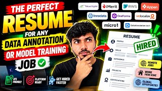 Data Annotation jobs Resume 2026 | Get any AI Training jobs