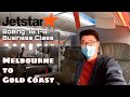 Jetstar 7878 business class melbourne to gold coast  first day of operation