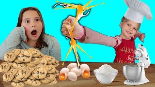 Crazy Chef Nev is the BOSS! Kid Fun Video SMASHING eggs and baking COOKIES!
