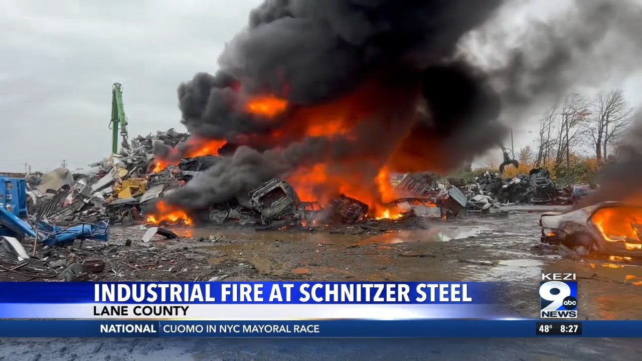 Firefighters Battle Industrial Fire