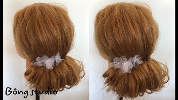 Hướng dẫn bới tóc cô dâu đơn giản (Bông Studio) mẫu 44