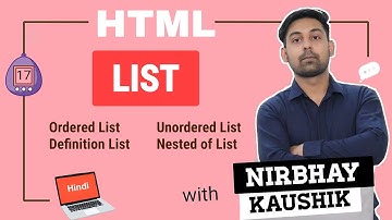 List In HTML | Ordered | Unordered | Definition | Nested | With Example | In Hindi By Nirbhay