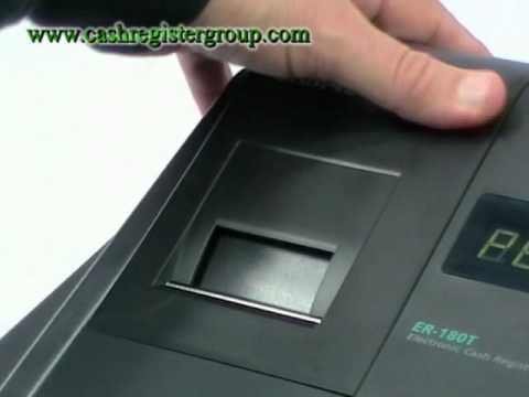 sam4s er 180t cash register how to change the paper roll youtube