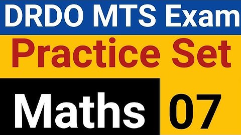 DRDO MTS MATHS PRACTICE SET | drdo mts maths practice set | DRDO MTS Exam Preparation | DRDO |