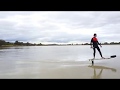 Flying on a surfboard  electric hydrofoil surfboard  efoil