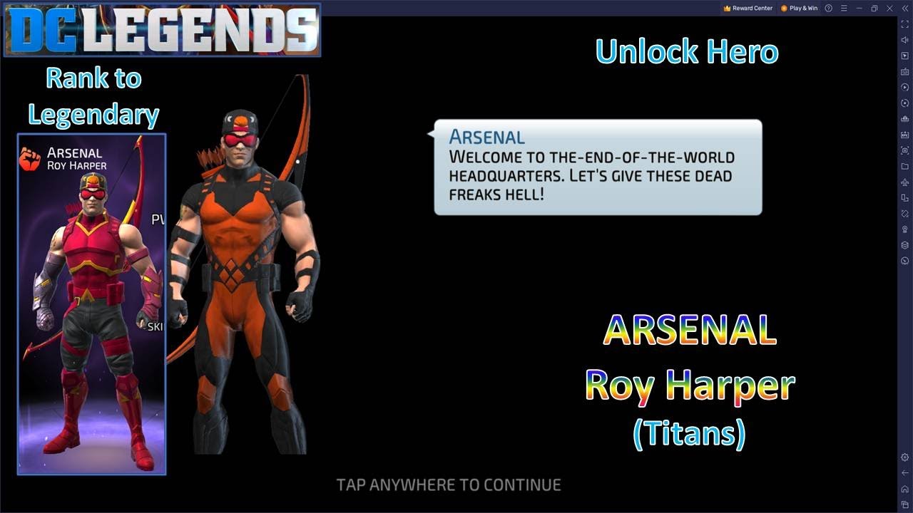 DC Legends: Fight Superheroes - Unlock Hero ARSENAL, Roy Harper and ...