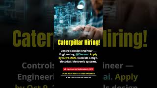 “Controls Design Engineer — Caterpillar | Chennai | Apply (Oct 2025) #mechanicaljobs #engineerjobs