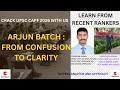 INTRO TO ARJUN BATCH : FROM CONUSION TO CLARITY
