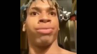 NLE Choppa looking around in confusion meme