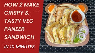 Yummy & Tasty Veg Paneer Sandwich.snacks sandwich veg paneer breakfast grilledsandwich