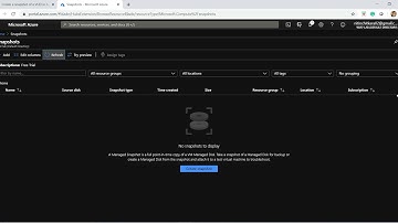 How to create a Snapshot of a VHD in Azure