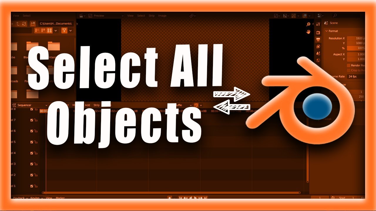Blender Tutorial: How To Select All Objects In Blender - YouTube