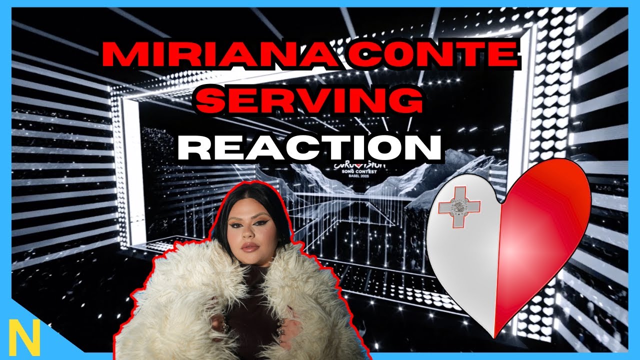  miriana conte serving reaction eurovision 2025 malta youtube
