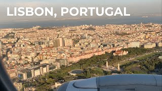 TAP E190 SCENIC approach & landing at Lisbon, Portugal (CMN-LIS)