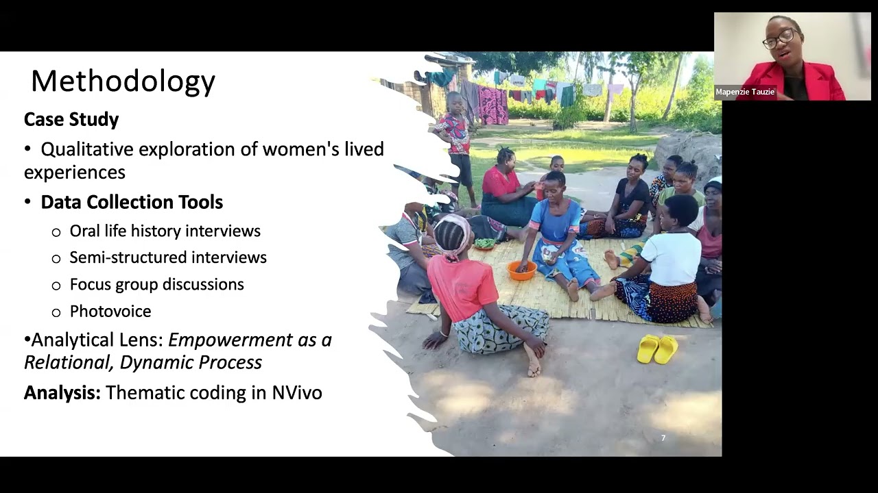 Still from Dr Mapenzie Tauzie | Women's everyday experience Malawi agriculture livelihoods & social relations