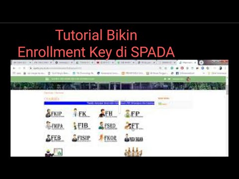 Tutorial Membuat Enrolment Key bagi Dosen di SPADA UNS