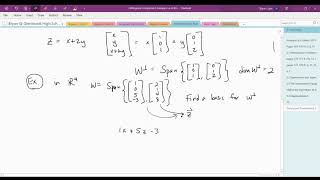 Linear Algebra Orthogonal Complement