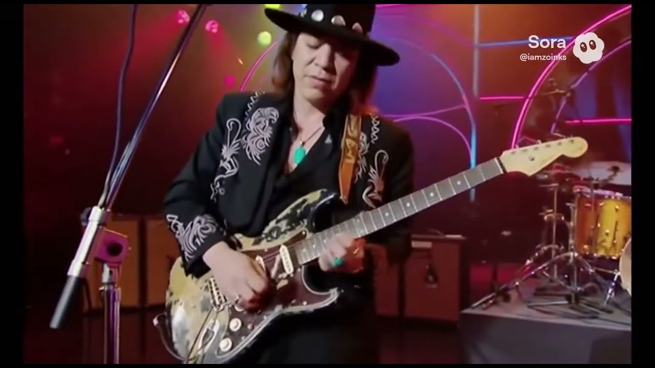 Stevie Ray Vaughan Plays Some Cool Guitar Riffs With Charlie Watts Drumming