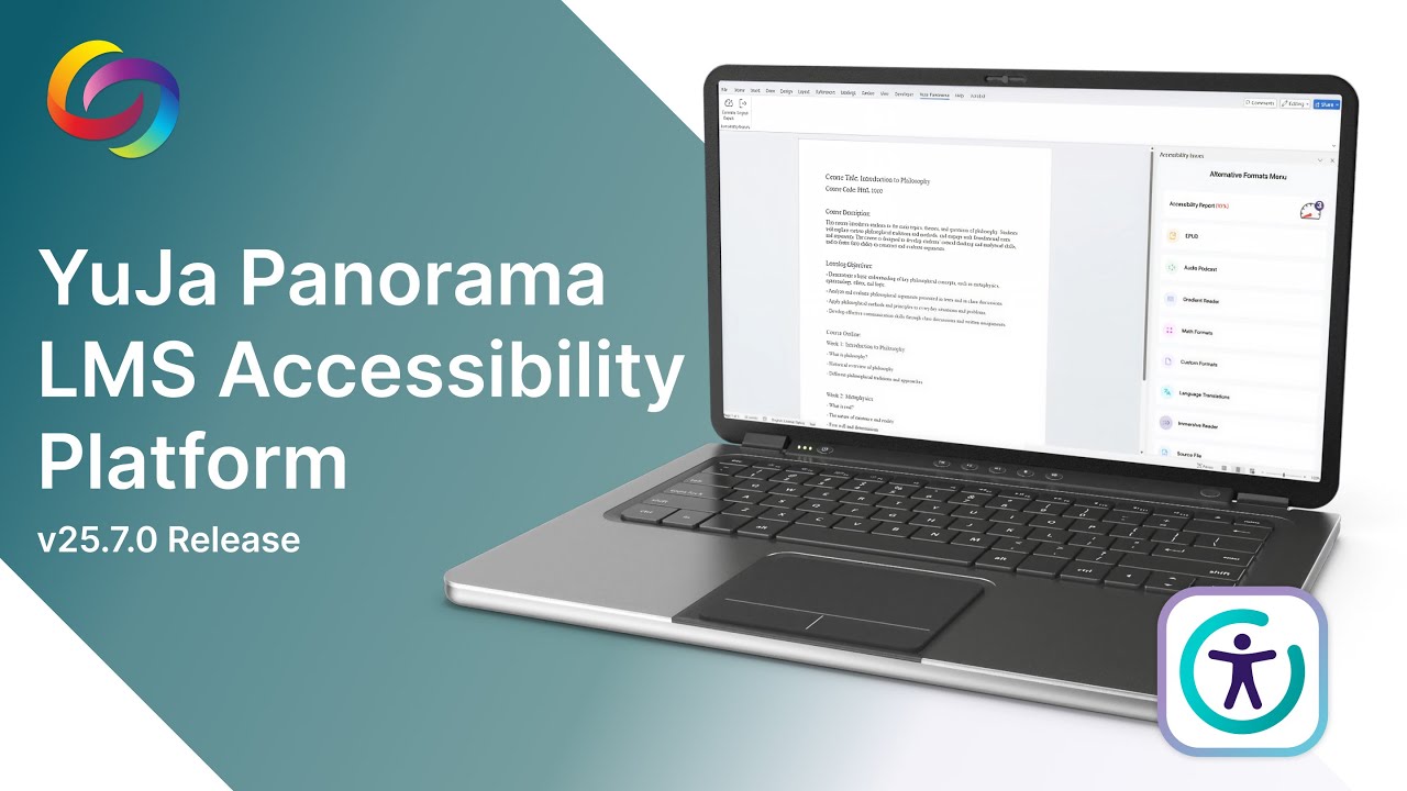 YuJa Panorama LMS Accessibility Platform v25.7.0 Release