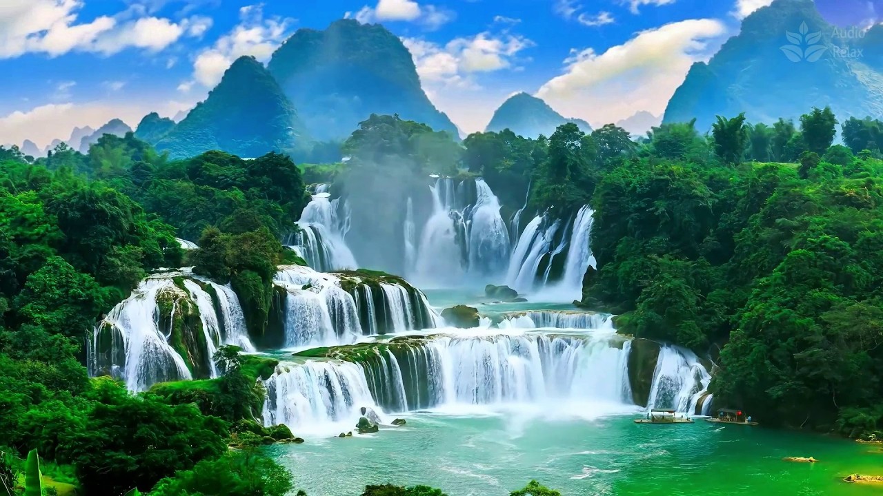 Giant Cascading Falls | 10 Hours of Intense Nature Sounds to Block Out Stress