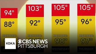 Extreme heat will soon be hitting the Pittsburgh area with high temperatures in the 90s