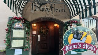 Eating at Boar's Head Grill & Tavern Restaurant in Downtown Savannah, Georgia